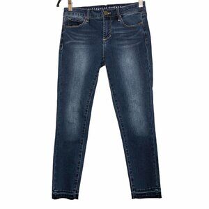 Articles OF SOCIETY "Carly" cropped skinny jeans w/ let-out raw edge hem Size 25